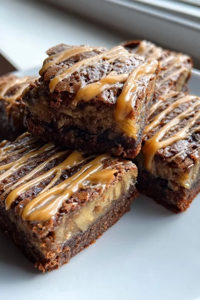 Banana Bread Brownies with Glaze
