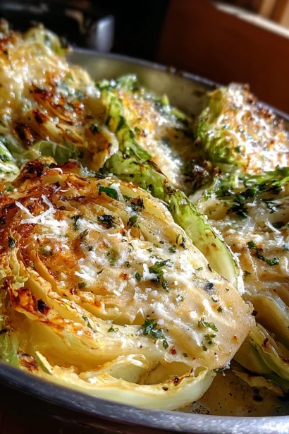 Cabbage Steaks with Garlic Butter Parmesan