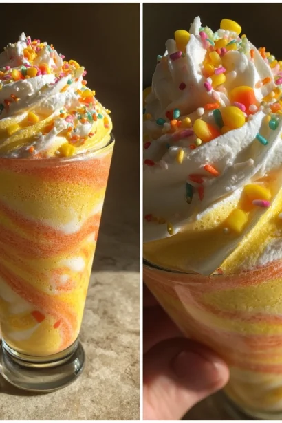 Candy Corn Swirl Milkshake