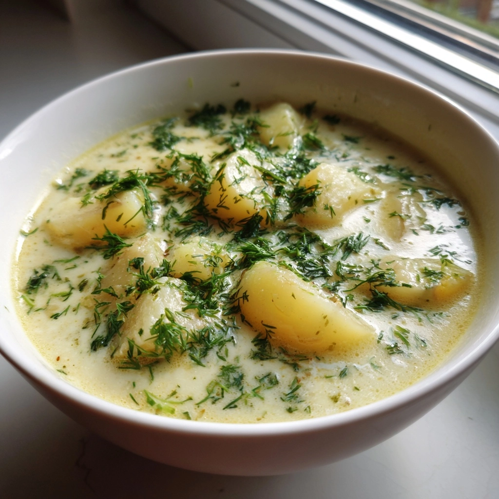 Comforting Polish Potato Soup with Dill Recipe Delight