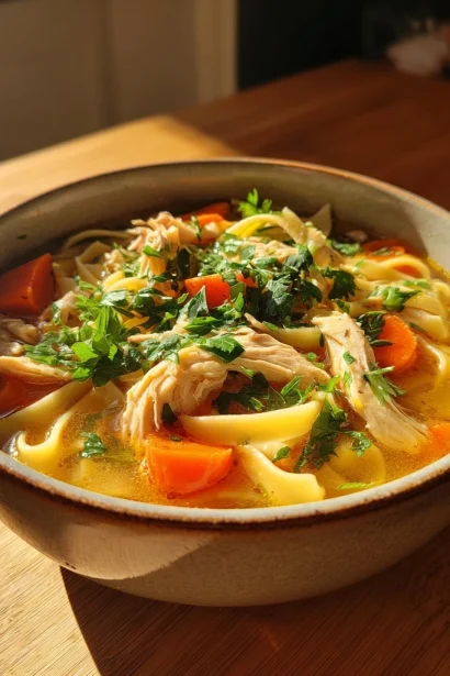 Cozy Chicken Noodle Soup: A Heartwarming Recipe Delight