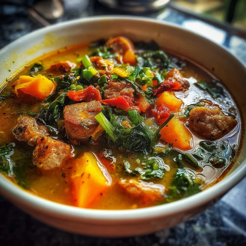 Cozy Sausage Sweet Potato Kale Soup Recipe for Chill Nights