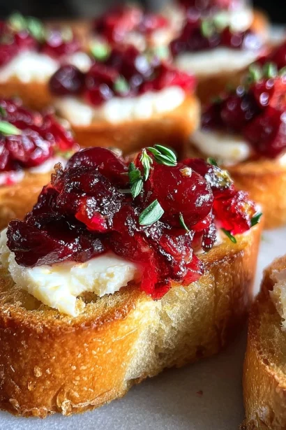 Cranberry Brie Crostini