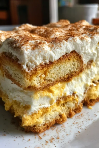Creamy Pumpkin Tiramisu (w/ Pumpkin Spice)