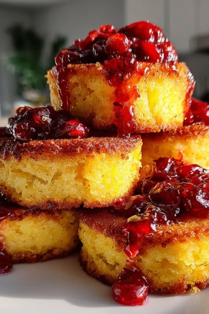 Crispy Polenta Stacks with Cranberry Relish