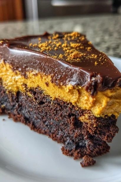 Delicious Chocolate Pumpkin Patch Brownie Cake