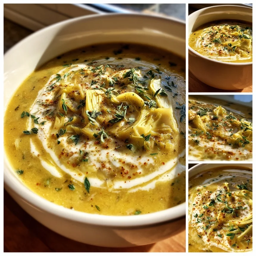 Delightful Creamy Lemony Tuscan Artichoke Soup Recipe