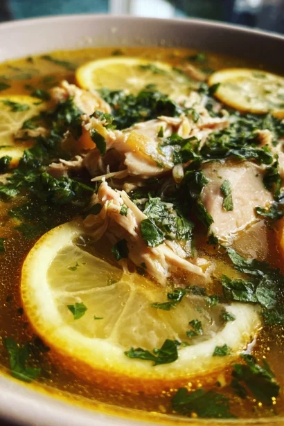 Delightful Mediterranean Lemon Chicken Soup Recipe