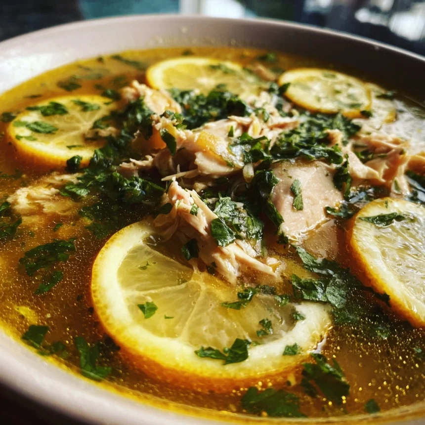 Delightful Mediterranean Lemon Chicken Soup Recipe