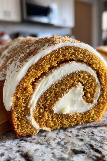 Fall Pumpkin Spice Roll Cake