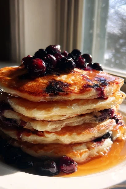 Fluffiest Blueberry Pancakes