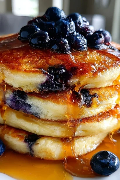 Fluffy Blueberry Pancakes