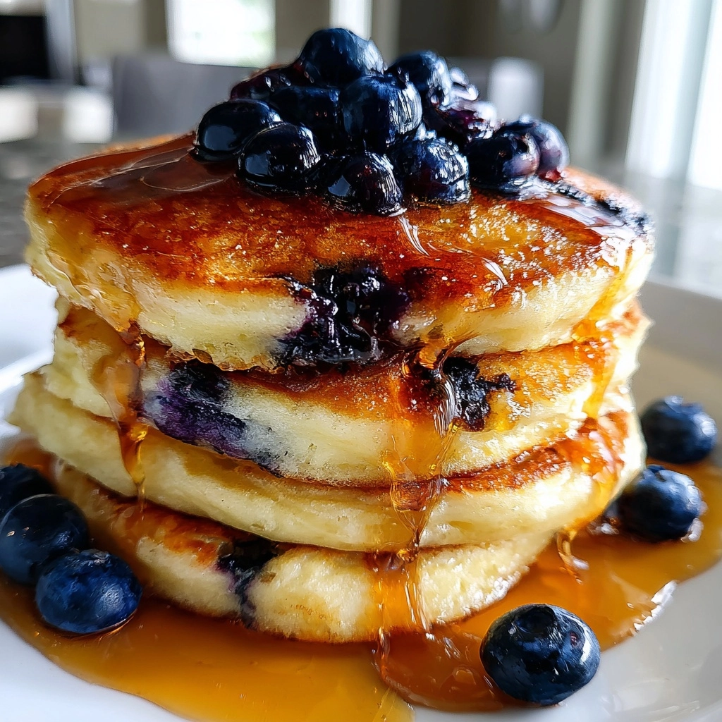 Fluffy Blueberry Pancakes
