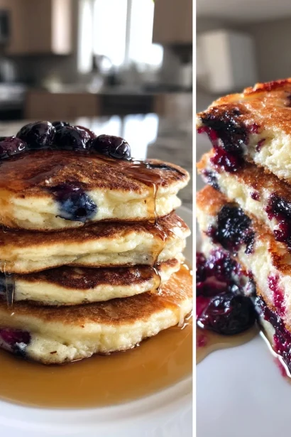 Fluffy Buttermilk Blueberry Pancakes (Paleo, Nut Free)