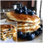Fluffy Homemade Blueberry Pancakes