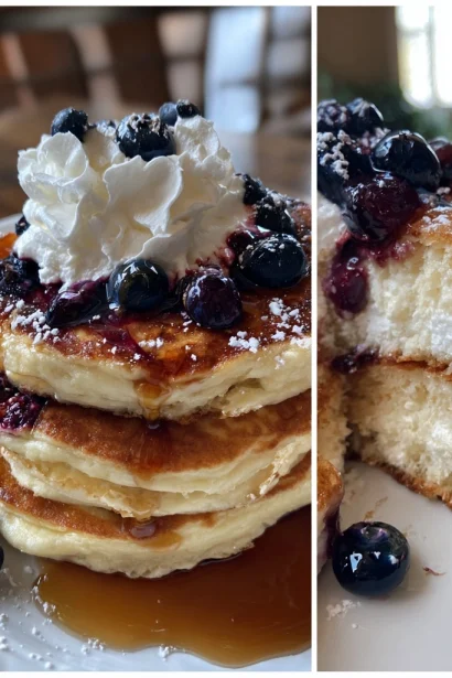 Fluffy and Decadent Blueberry-Ricotta Pancakes