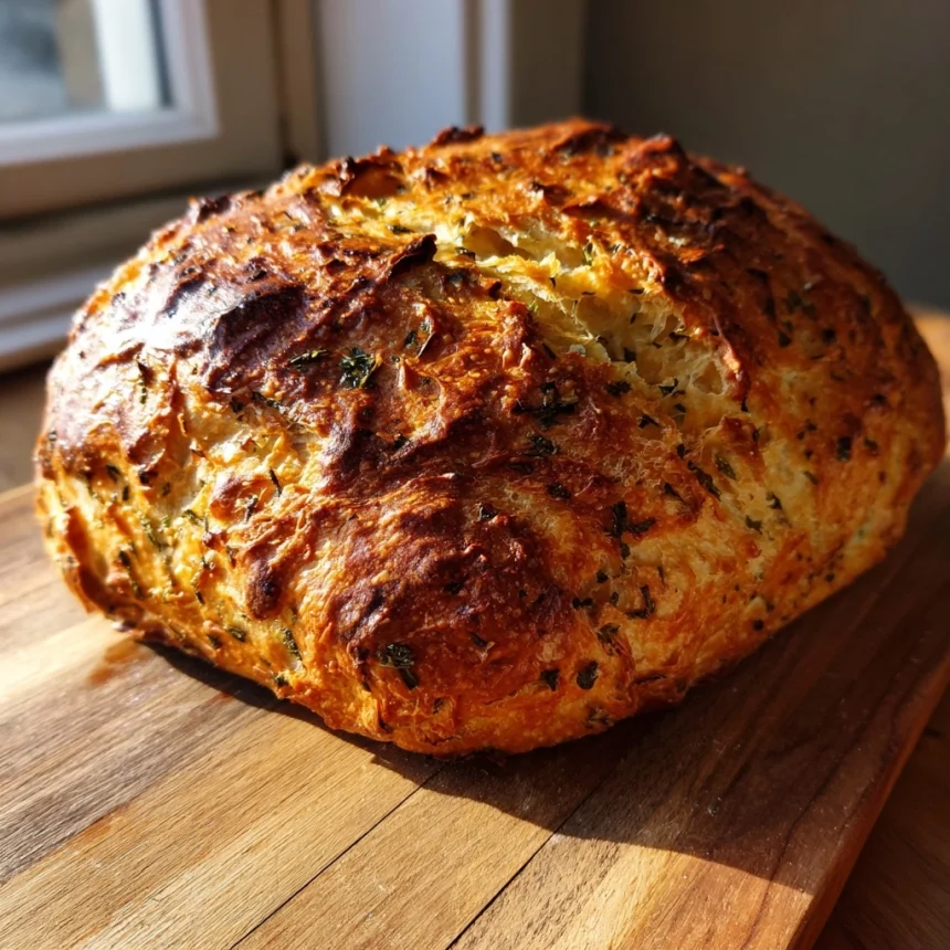 Garlic Herb Dutch Oven Bread Recipe