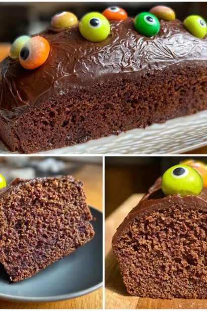 Halloween Cake with Eyeballs (chocolate cake)