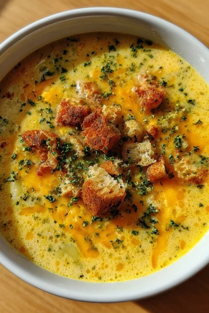 Hearty Cheddar Garlic Herb Potato Soup Recipe to Savor