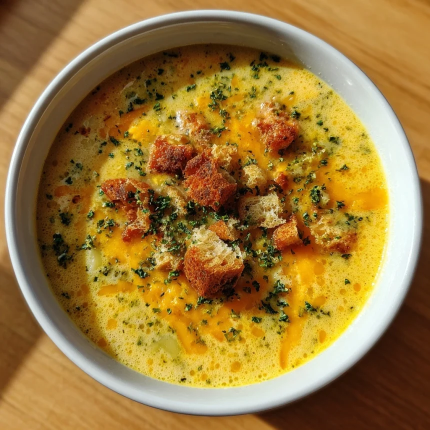 Hearty Cheddar Garlic Herb Potato Soup Recipe to Savor