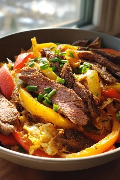 High-Protein Steak Fajita Bowl (Low Carb)