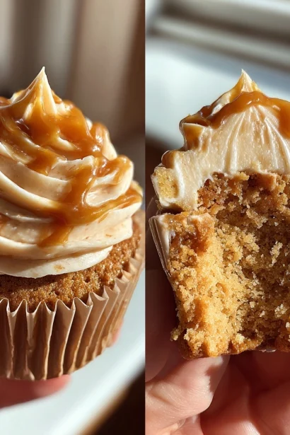 Indulge in Brown Butter Pumpkin Caramel Latte Cupcakes