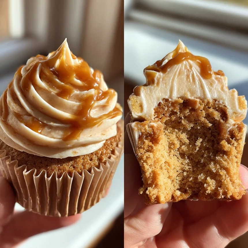 Indulge in Brown Butter Pumpkin Caramel Latte Cupcakes