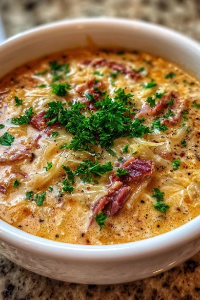 Indulge in Creamy Reuben Soup – A Cozy Delight
