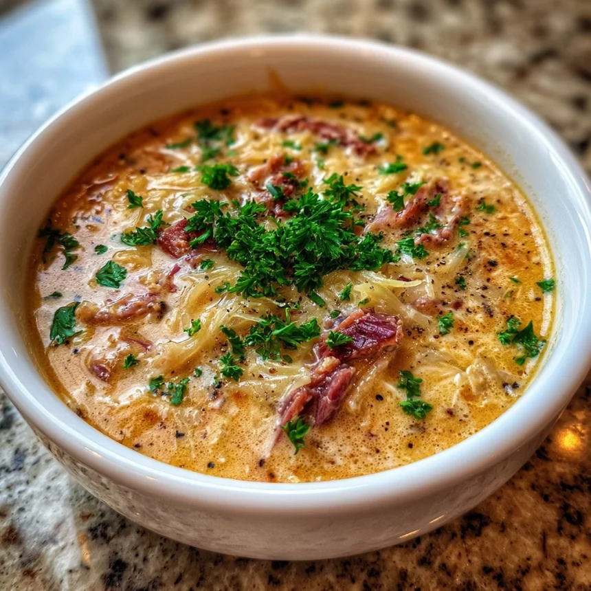 Indulge in Creamy Reuben Soup – A Cozy Delight
