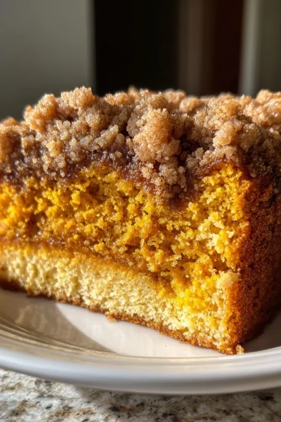 Irresistible Cinnamon Streusel Pumpkin Coffee Cake Recipe
