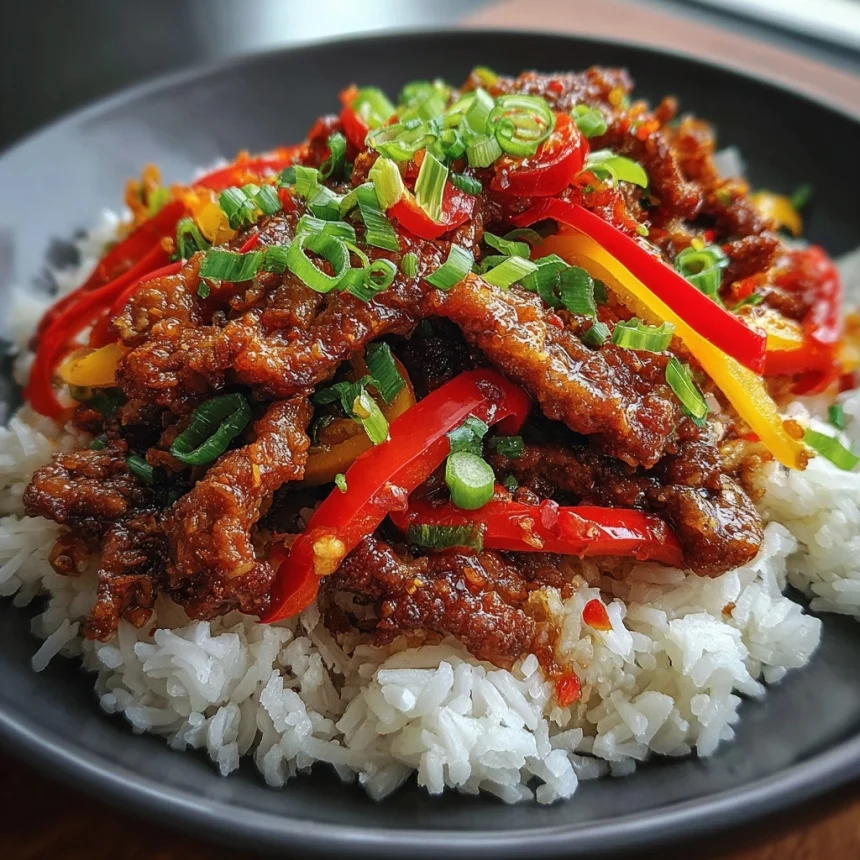 Irresistible Crispy Chilli Beef Rice Recipe to Savor