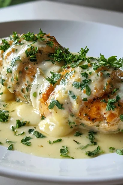 Irresistible Parmesan Chicken with Garlic Cream Sauce