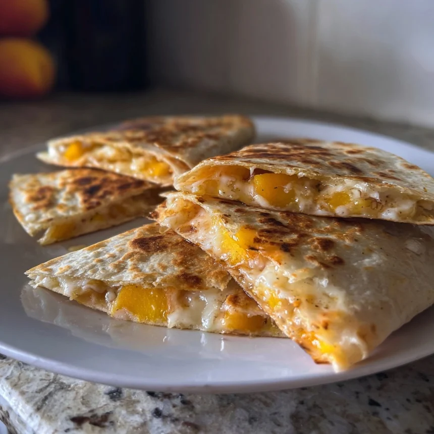 Irresistible Summer Snacks: Peach, Cheddar & Honey Quesadillas