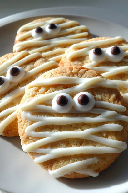 Mummy Cookies for Halloween
