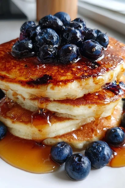 Super Fluffy Blueberry Pancakes