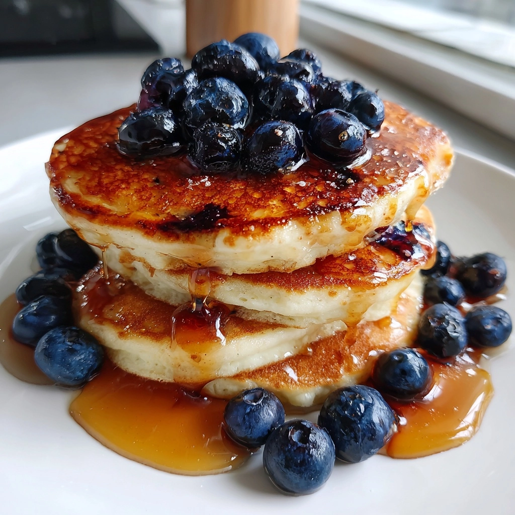 Super Fluffy Blueberry Pancakes