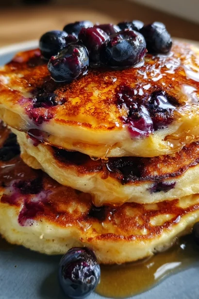 The Fluffiest Blueberry Pancakes