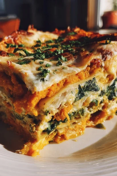 Vegetarian Pumpkin Spinach Lasagna Recipe
