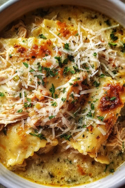 White Chicken Lasagna Soup