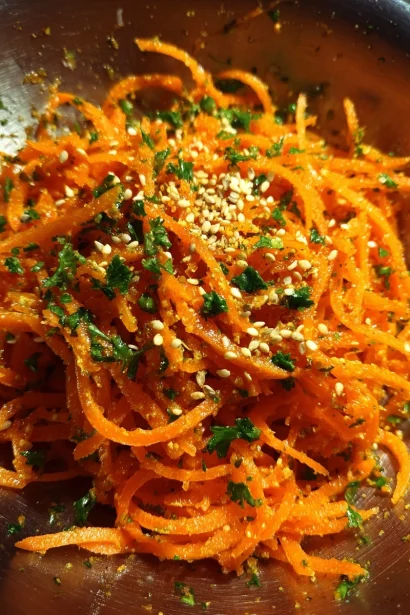5 Minute Raw Carrot Salad Quick Zesty Delight