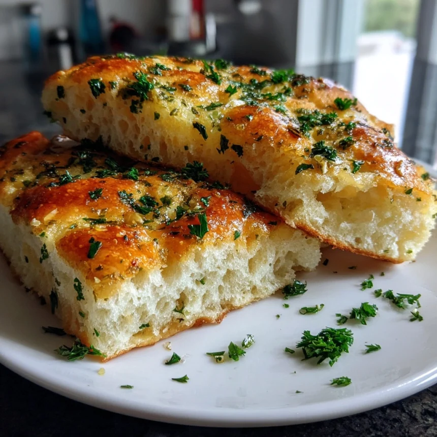 Classic Garlic Bread Focaccia