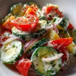 Creamy Cucumber Tomato Onion Salad Recipe