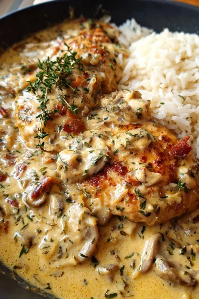 Creamy Smothered Chicken and Rice