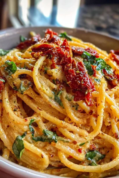 Creamy Sun-Dried Tomato Vegan Pasta Recipe You’ll Love 🌱🍝