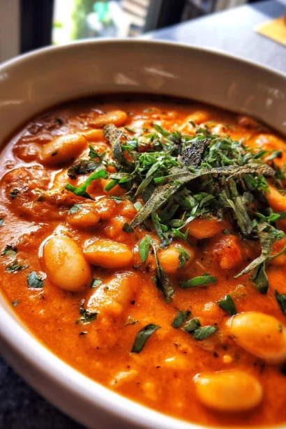 Creamy Vegan Tomato White Bean Stew