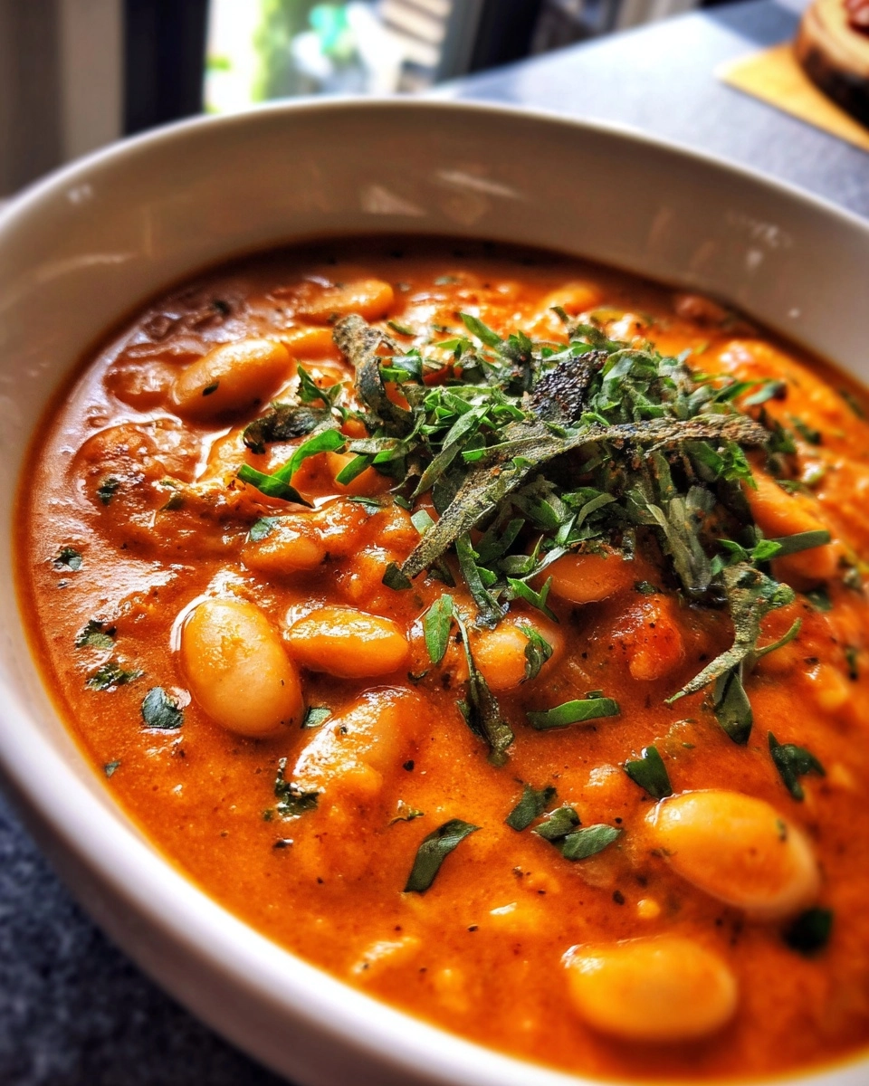 Creamy Vegan Tomato White Bean Stew