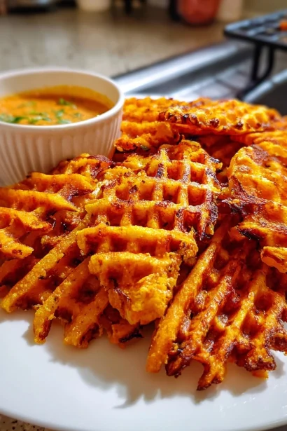 Crispy Sweet Potato Waffle Fries Recipe