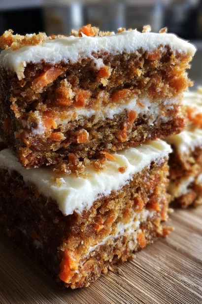 Decadent Carrot Cake Bars with Cream Cheese Frosting