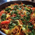 Easy Keto Dinner Recipe With Ground Beef (Cabbage Roll Skillet)