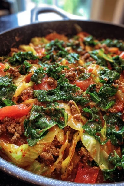 Easy Keto Dinner Recipe With Ground Beef (Cabbage Roll Skillet)